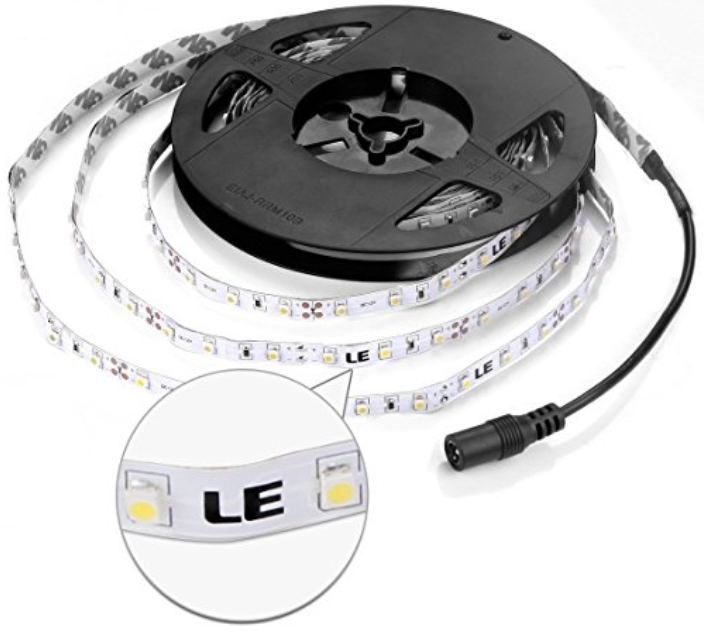 White LED strip with self-adhesive tape